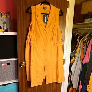 ModCloth yellow sleeveless dress, size 20, NWT